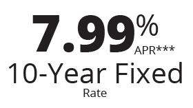 Special Rate of 7.99% APR, 10-Year Fixed Rate
