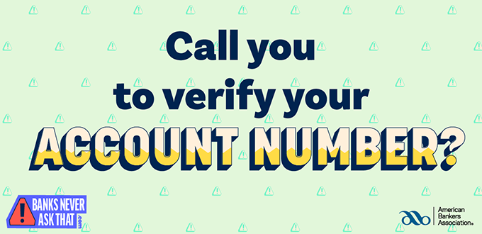 Call you to verify your Account Number?
